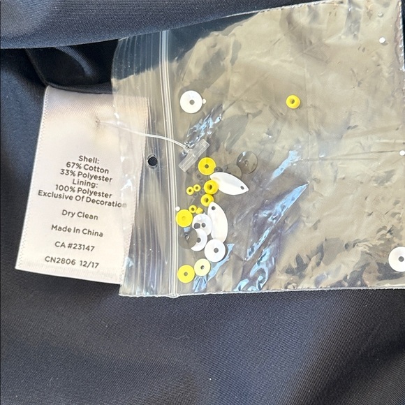 Talbots navy blue beaded embroidered fish sheath dress 8 - Picture 11 of 14